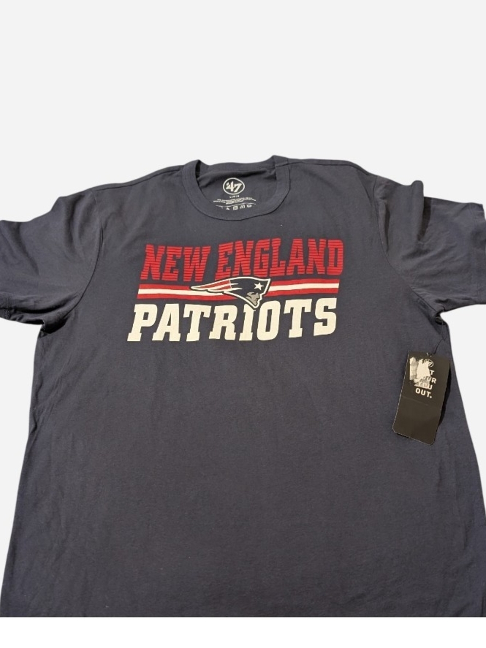 47 New England Patriots Navy Red & White Chest Logo Tee